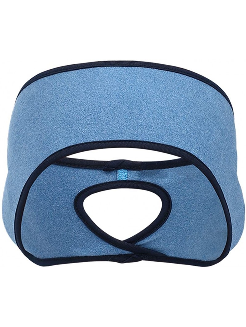 Cold Weather Headbands Women Ponytail Headband Fleece Ear Warmer Winter Earmuffs Warm Cover Running Ski - Blue - C218ZDSQ99Q ...