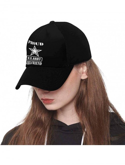 Baseball Caps Army Girlfriend Mom Adjustable Unisex Women Baseball Caps Classic Dad Hats- Black - Design 2 - CM18R2DIT9Z $26.00