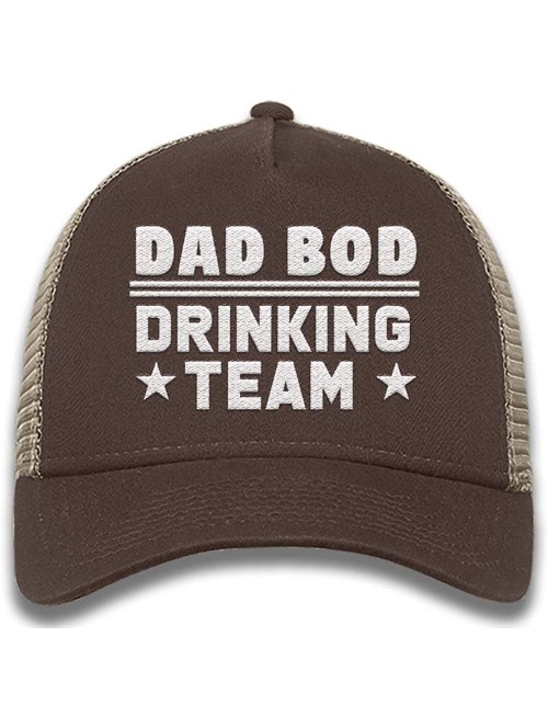 Baseball Caps Dad BOD Drinking Team Hat Embroidered Structured Snapback Trucker Cap Funny Dad Gift Men's Hat - Chocolate - C6...