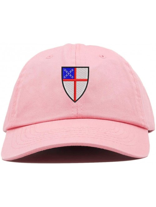 Baseball Caps Episcopal Shield Logo Embroidered Low Profile Soft Crown Unisex Baseball Dad Hat - Light Pink - CV18X550UHQ $20.79