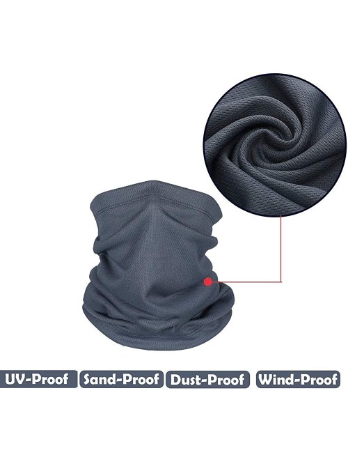 Balaclavas 4 Pcs Sun UV Protection Neck Gaiter Magic Face Cover Scarf for Mask Dust Wind Bandana Balaclava Headwear - CA197U2...