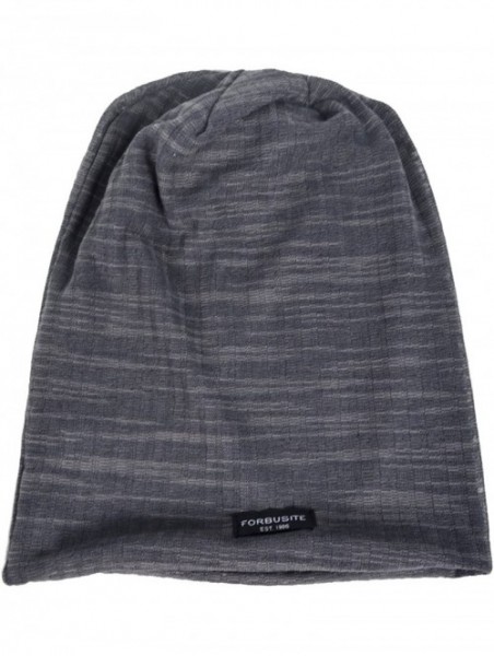 Skullies & Beanies Mens Slouchy Beanie Skull Cap Summer Thin Baggy Oversized Knit Hat B301 - B18h-grey - C718C8EL2Y4 $16.54