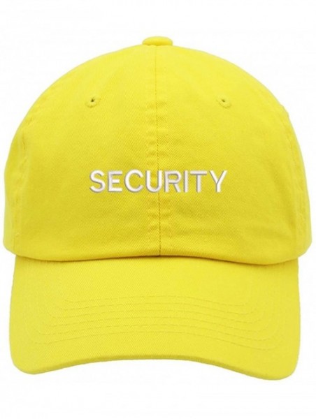 Baseball Caps Security Text Embroidered Low Profile Soft Crown Unisex Baseball Dad Hat - Vc300_yellow - CW18RXOKXLZ $20.38