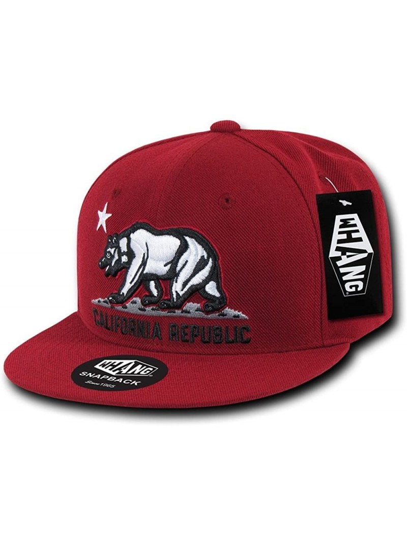 Skullies & Beanies California Republic Snapbacks - Cardinal - CJ11EA998UB $18.93