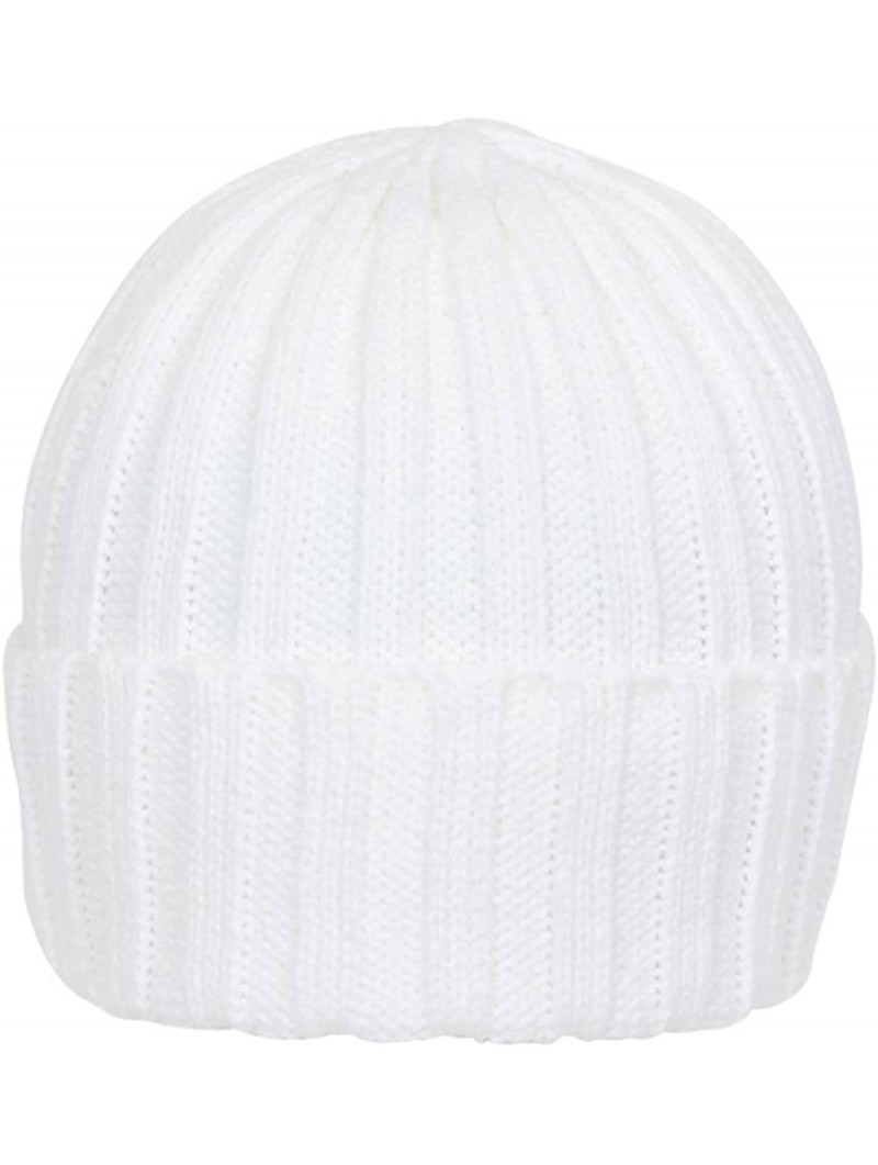 Skullies & Beanies 12.5 inch Long Knitted Beanie - White - CH12O0I0PSY $11.32