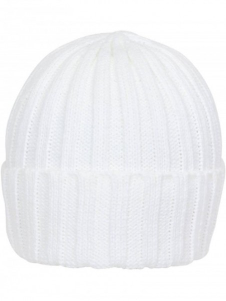 Skullies & Beanies 12.5 inch Long Knitted Beanie - White - CH12O0I0PSY $11.32