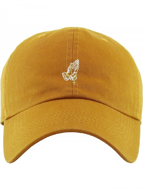 Baseball Caps Praying Hands Rosary Savage Dad Hat Baseball Cap Unconstructed Polo Style Adjustable - C6183ZUTMRK $16.34