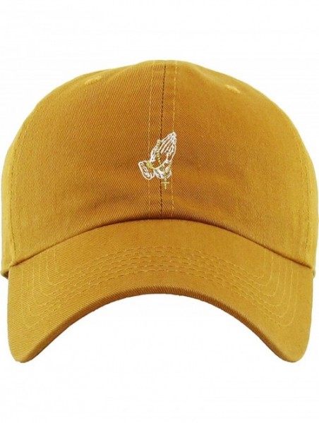 Baseball Caps Praying Hands Rosary Savage Dad Hat Baseball Cap Unconstructed Polo Style Adjustable - C6183ZUTMRK $16.34