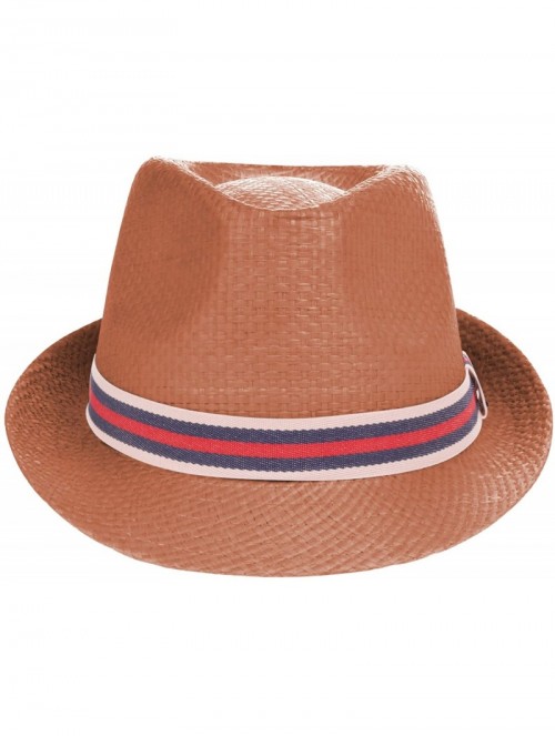 Fedoras Vintage Unisex Fedora Hat Classic Timeless Light Weight - 0197 - Brown - C818DKZK5US $15.83