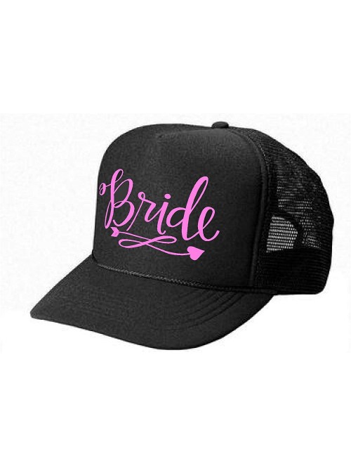 Baseball Caps Wedding Bridal Party Hat - Bride - Bachelorette Party - Black-pink Print - CJ1854O547X $20.45