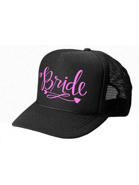 Baseball Caps Wedding Bridal Party Hat - Bride - Bachelorette Party - Black-pink Print - CJ1854O547X $20.45