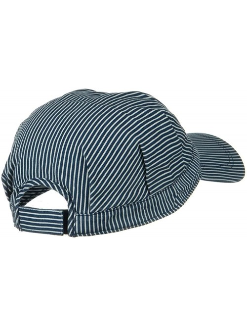 Baseball Caps Big Size Conductor's Cap - Blue White - CS116MT6DJH $20.48