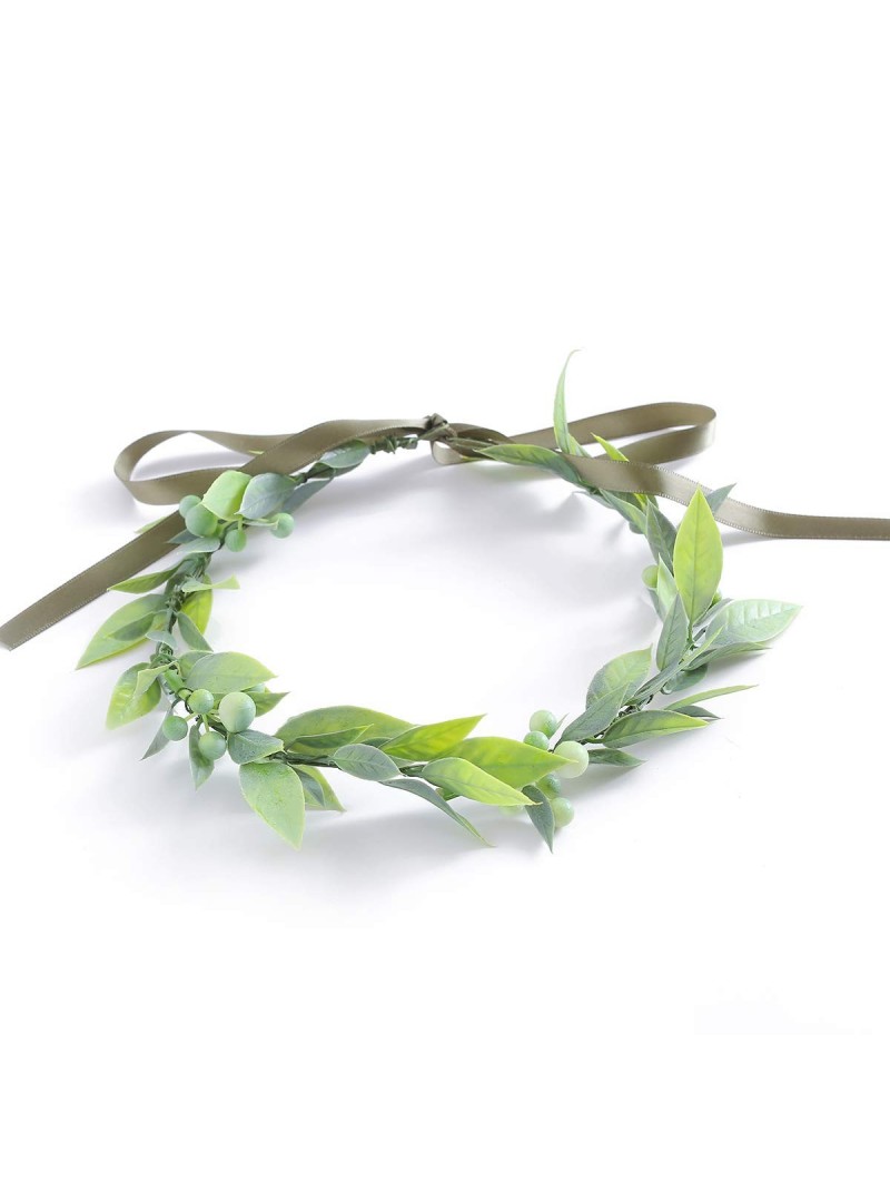 Headbands Christmas Flower Crown Vintage Nature Berries Festival Woodland Wedding Headband - A-Green - CR18ROGAM6G $9.22