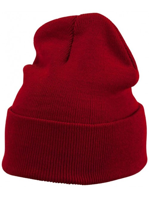 Skullies & Beanies US Navy Retired Military Embroidered Long Beanie - Red - CG11USNGD4X $28.68