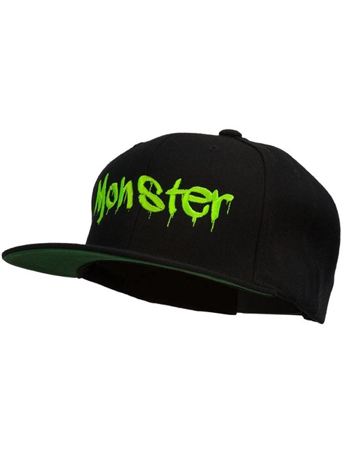 Baseball Caps Halloween Monster Embroidered Snapback Cap - Black - C011ONZ7JBD $35.54