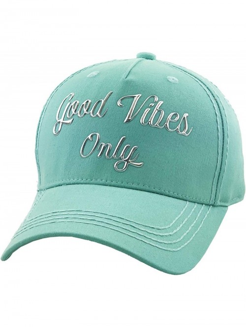 Baseball Caps Good Vibes ONLY Cool Vintage Design Dad Hat Baseball Cap Polo Style Adjustable - (9.2) Mint Good Vibes Only - C...