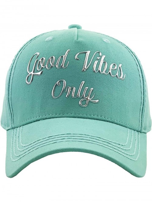 Baseball Caps Good Vibes ONLY Cool Vintage Design Dad Hat Baseball Cap Polo Style Adjustable - (9.2) Mint Good Vibes Only - C...