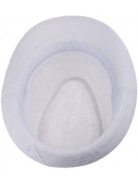 Sun Hats Womens Mens Summer Fedora Hat Caps - White - C511K2USGIN $10.92