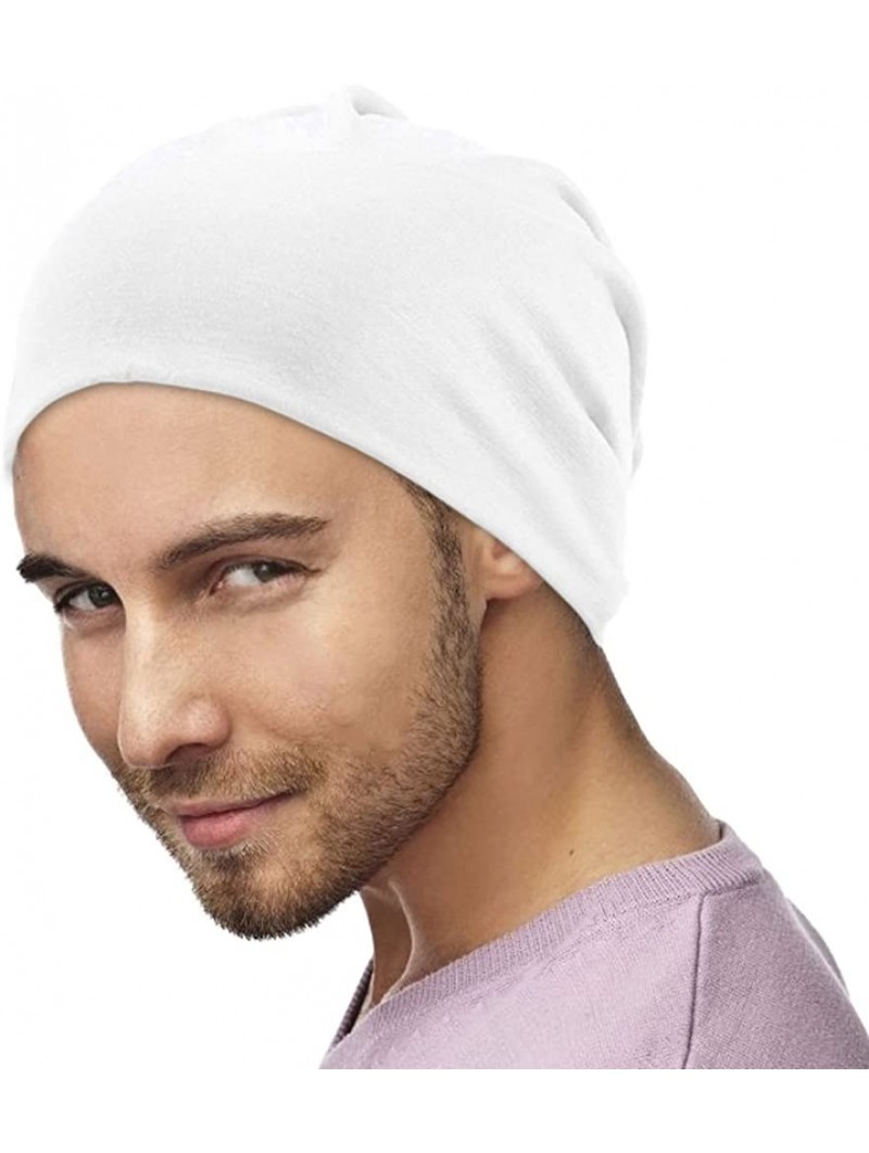 Skullies & Beanies Men Women Beanie Hat Skullcap Tuque Plain Color FFH393s02 - White - CK187HU3QWW $15.48