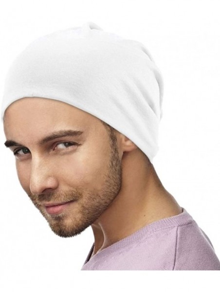 Skullies & Beanies Men Women Beanie Hat Skullcap Tuque Plain Color FFH393s02 - White - CK187HU3QWW $15.48