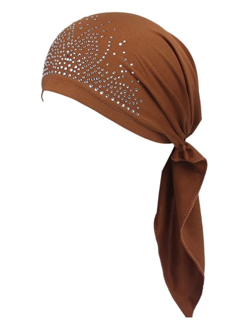 Skullies & Beanies Women's Muslim Stretch Elastic Scarf Hat Women's Muslim Elastic Stretch Scarf Hat Headwear for Cancer Chem...