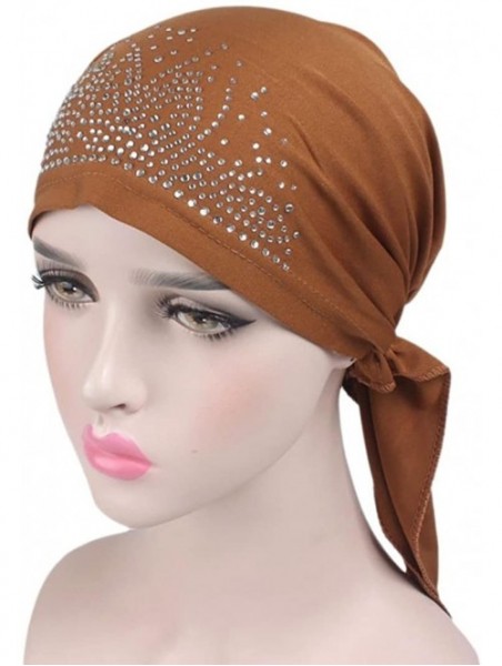 Skullies & Beanies Women's Muslim Stretch Elastic Scarf Hat Women's Muslim Elastic Stretch Scarf Hat Headwear for Cancer Chem...