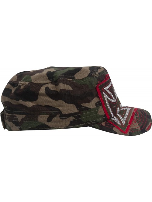 Baseball Caps Womens Print Adjustable Cadet Cap - Camo - Iron Cross - C318R4880I3 $10.36