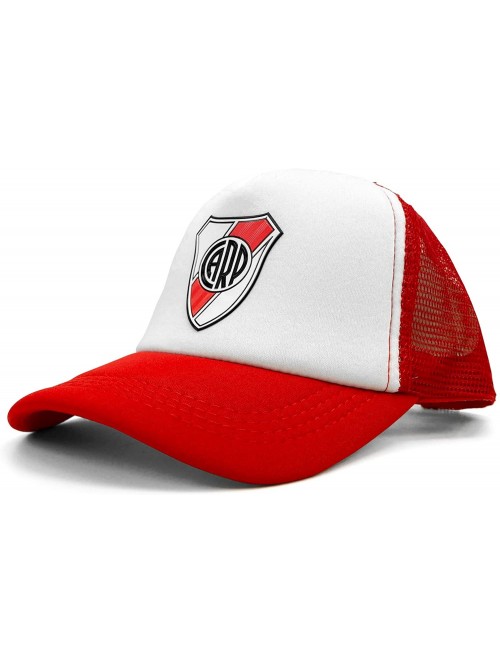 Baseball Caps River Plate Cap Soccer Team Argentina. Adjustable Mesh Snapback hat - One Size - Red W/ White Front - CT18AS748...