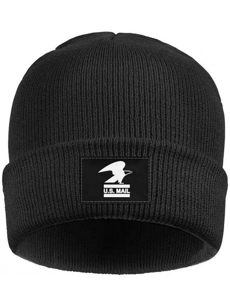 Skullies & Beanies Adult Stretchy Solid Color Knit Beanies Hats USPS-United-States-Postal-Service-Logo-Headwear for Mens Wome...