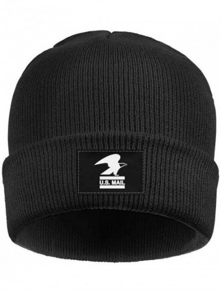 Skullies & Beanies Adult Stretchy Solid Color Knit Beanies Hats USPS-United-States-Postal-Service-Logo-Headwear for Mens Wome...