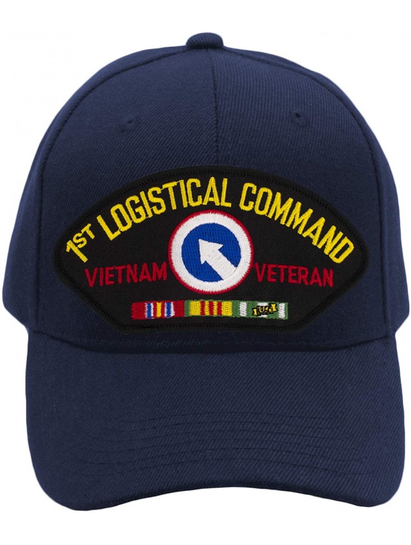 Baseball Caps 1st Logistical Command - Vietnam Hat/Ballcap Adjustable One Size Fits Most - Navy Blue - C018OQW8OY9 $33.40