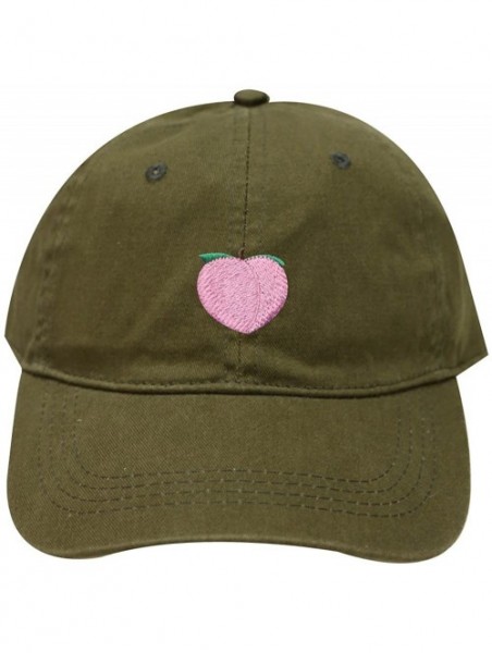 Baseball Caps Peach Cotton Baseball Dad Cap - Olive Green - C817Y06H5TT $15.46