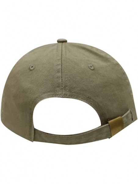 Baseball Caps Peach Cotton Baseball Dad Cap - Olive Green - C817Y06H5TT $15.46