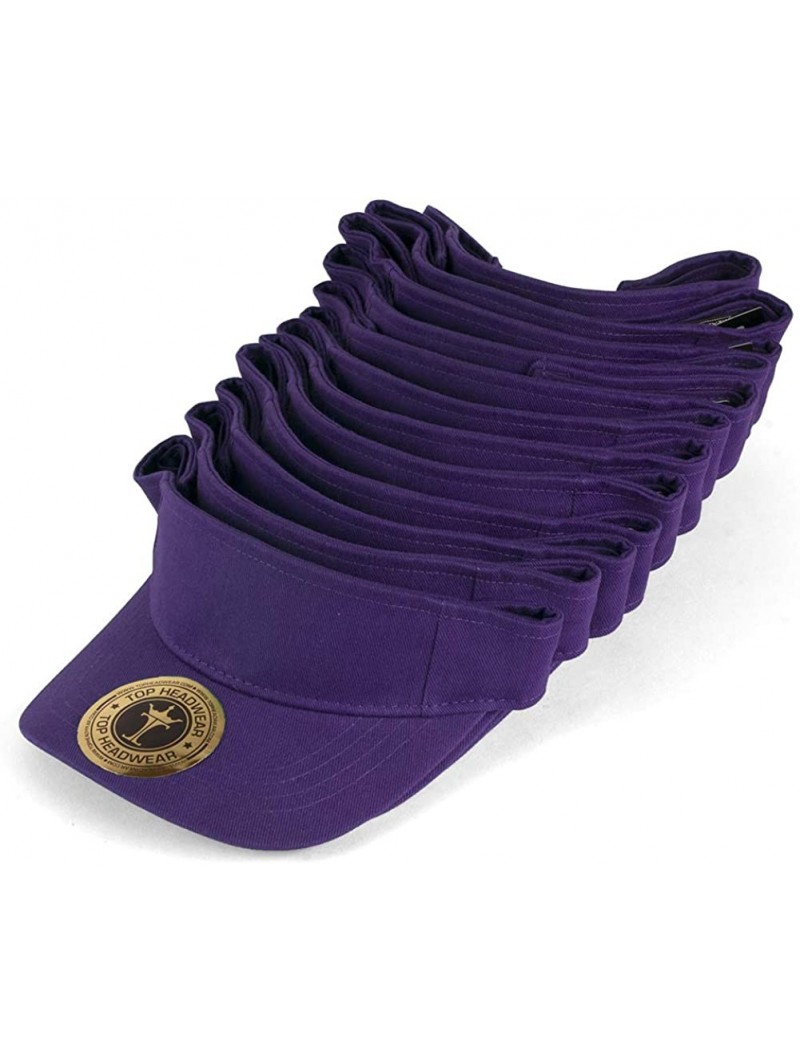 Visors Blank Adjustable Visors - 12-Pack - Purple - CL18SE9S4Z9 $39.46