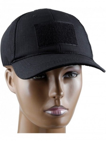 Baseball Caps Unisex Baseball Cap-Adjustable Camouflage Tactical Outdoor Sun Cool Sport Hat - Black - C712MDUEHOL $12.41