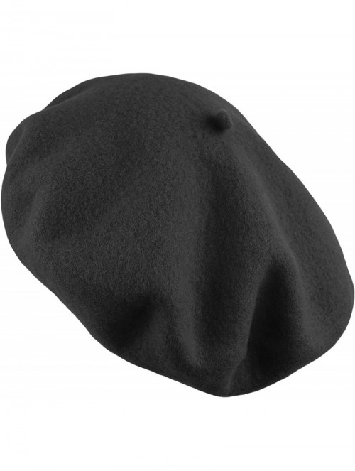 Berets Traditional Women's Men's Solid Color Plain Wool French Beret One Size - Charcoal Gray - C1189YINAAU $12.93