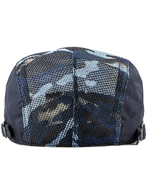 Newsboy Caps Men's Camouflage Mesh Summer Newsboy Cap Cabbie Hat Ivy Flat Cap - Grey - CG18U0C7HYN $15.72