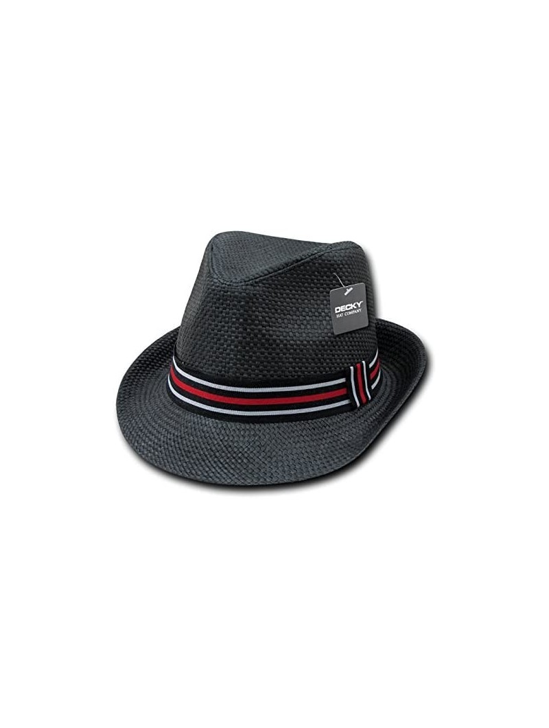 Fedoras Men's Fedoras - Black - C5115T8VCAL $31.35