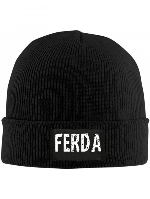 Skullies & Beanies Ferda Letterkenny Logo Knitted Hat Winter Outdoor Hat Warm Beanie Caps for Men Women Black - Black - CG18Y...