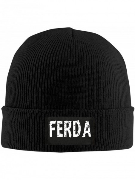 Skullies & Beanies Ferda Letterkenny Logo Knitted Hat Winter Outdoor Hat Warm Beanie Caps for Men Women Black - Black - CG18Y...