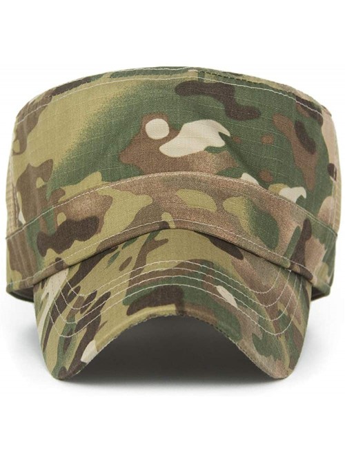 Baseball Caps Mesh Snake Camouflage Camo Cadet Army Cap Adjustable USA American Flag Military Hat Flat Top Baseball Sun Cap -...