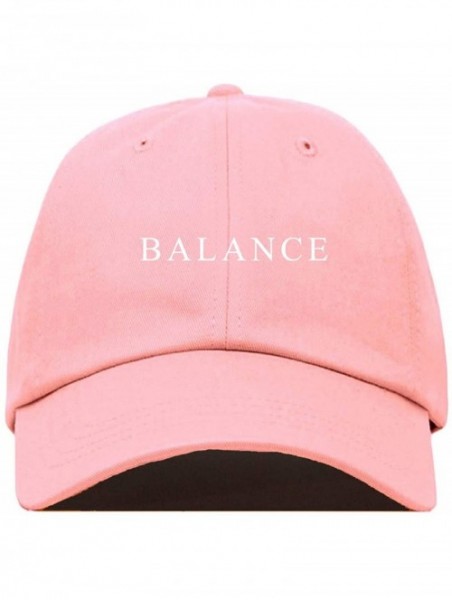 Baseball Caps Balance Dad Baseball Cap Embroidered Cotton Adjustable Dad Hat - Light Pink - C618Z9UM2ZU $16.00