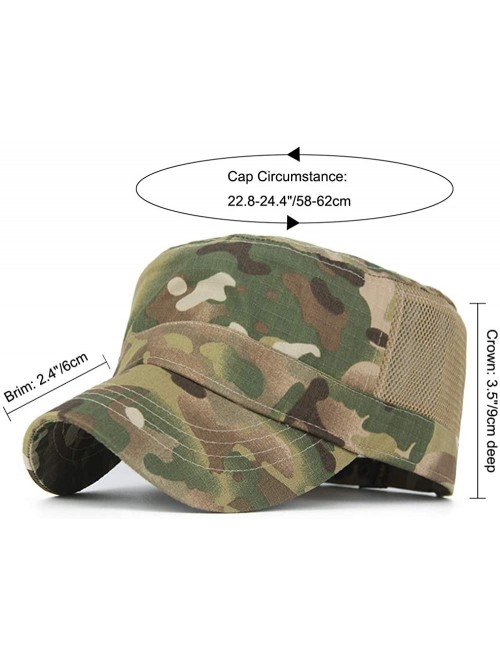 Baseball Caps Mesh Snake Camouflage Camo Cadet Army Cap Adjustable USA American Flag Military Hat Flat Top Baseball Sun Cap -...