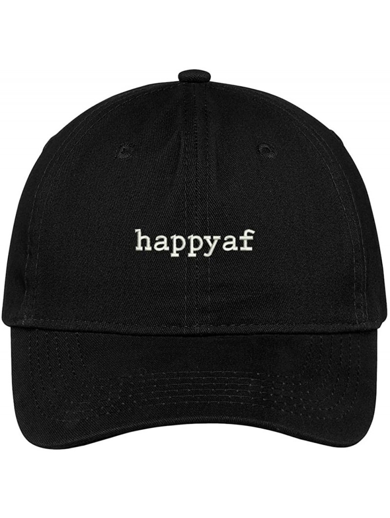 Baseball Caps Happyaf Embroidered 100% Cotton Adjustable Cap - Black - CJ12IZK0GCZ $26.16