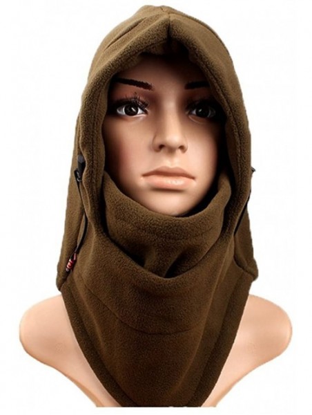 Balaclavas Ascetic Tour Balaclava Hat Winter Warmer Full Face Hat Wind Proof Neck - Coffee - CC11PVEZ2RX $15.06