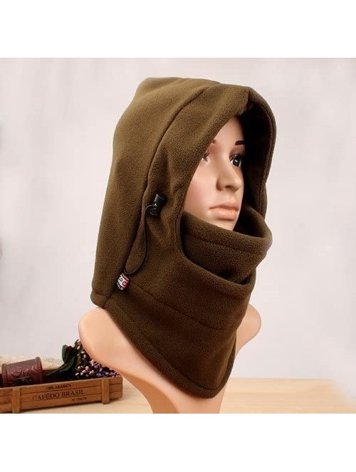 Balaclavas Ascetic Tour Balaclava Hat Winter Warmer Full Face Hat Wind Proof Neck - Coffee - CC11PVEZ2RX $15.06