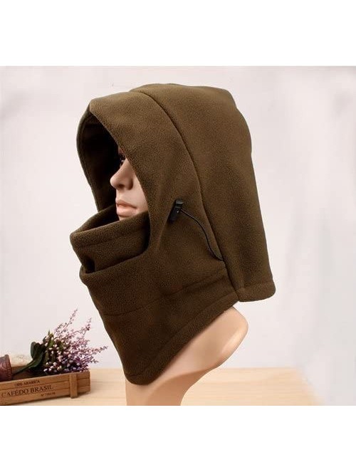 Balaclavas Ascetic Tour Balaclava Hat Winter Warmer Full Face Hat Wind Proof Neck - Coffee - CC11PVEZ2RX $15.06