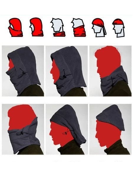 Balaclavas Ascetic Tour Balaclava Hat Winter Warmer Full Face Hat Wind Proof Neck - Coffee - CC11PVEZ2RX $15.06