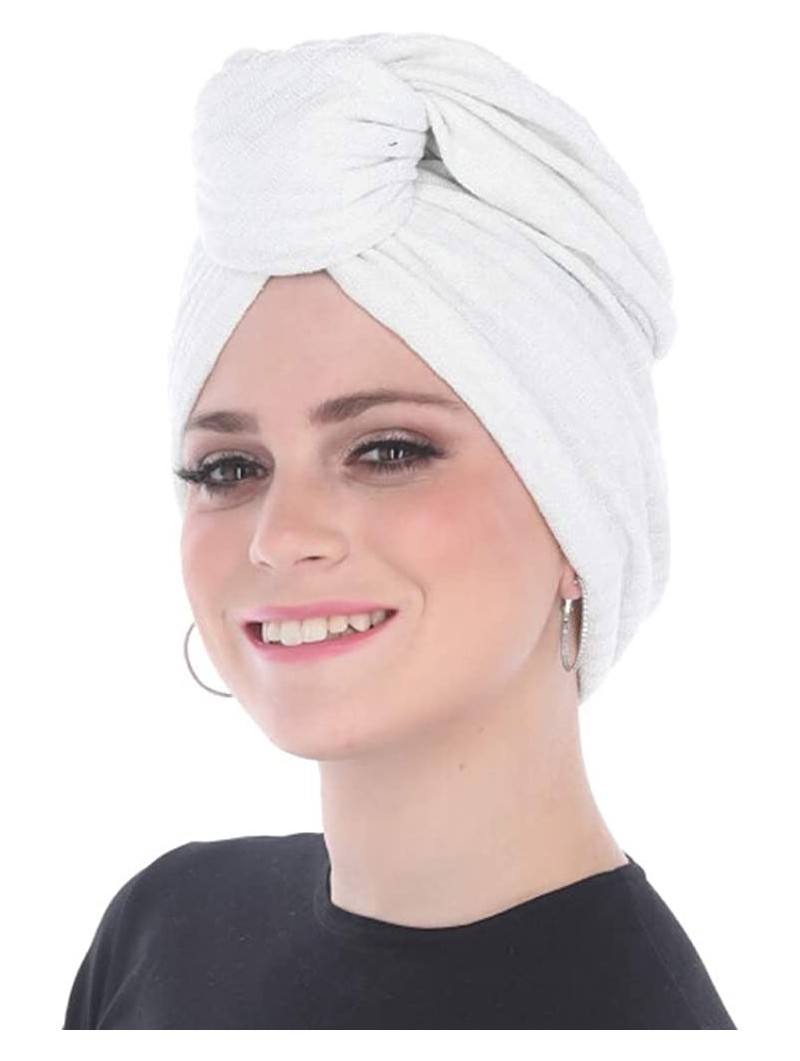 Headbands Turban Headwraps for Women with African Knot & Woven Lurex Thread for Extra Glimmer and Comfort for Cancer - CO193T...