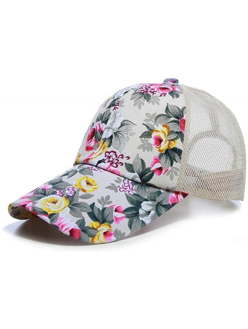 Baseball Caps Unisex Casual Floral Headwear Stretchy Soft Hats Comfort Baseball Cap Baseball Caps - Beige - CB18RHZCIMY $18.17